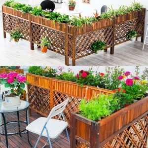 Gard Din Lemn Tratat, Suport Pentru Flori, Separator Pentru Restaurant, Gard De Restaurant, Balustradă, Separator Pentru Servicii De Alimentație, Panou De Separare, Separator Exterior, Gard De Separare.  |   Gard De Nuiele Gard De Nuiele Gard De Nuiele